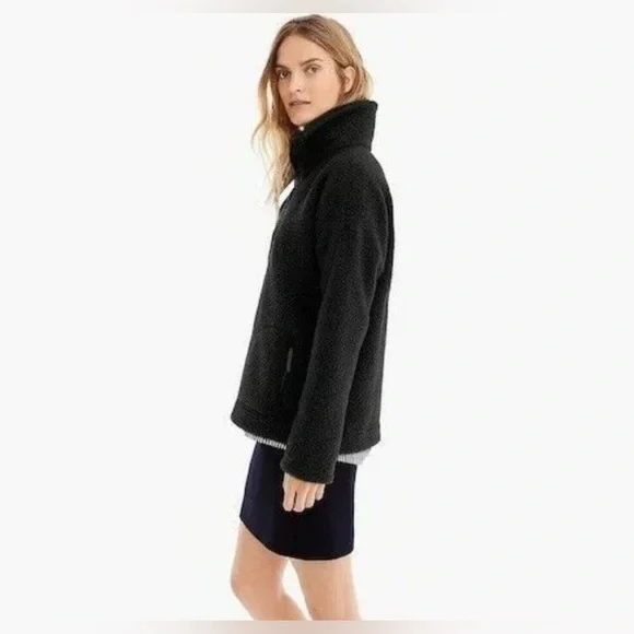 J.Crew Polartec® Fleece Black Half-Zip Pullover Jacket - Picture 2 of 8